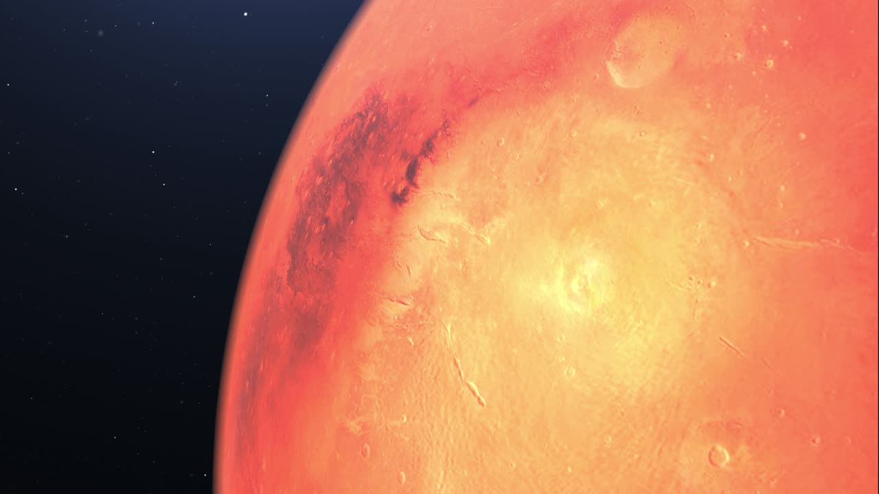 4k 행성 화성 고품질 - 외부에서 화성 행성의 클로즈업 - 화성 은 행성