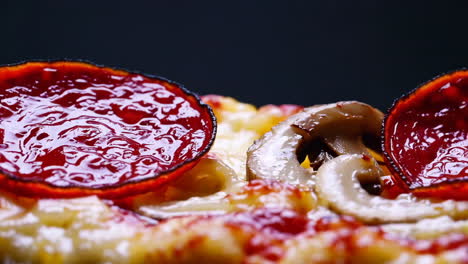pepperoni and mushroom pizza