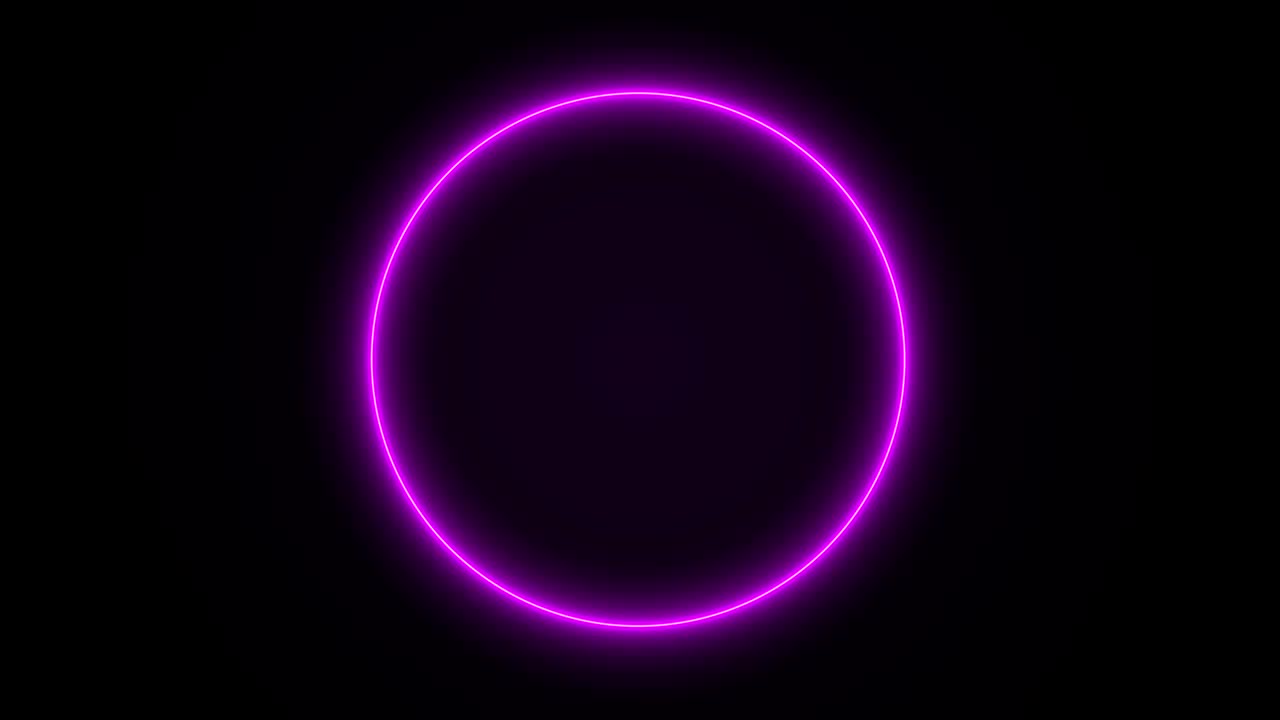 abstract neon circle loop motion background purple