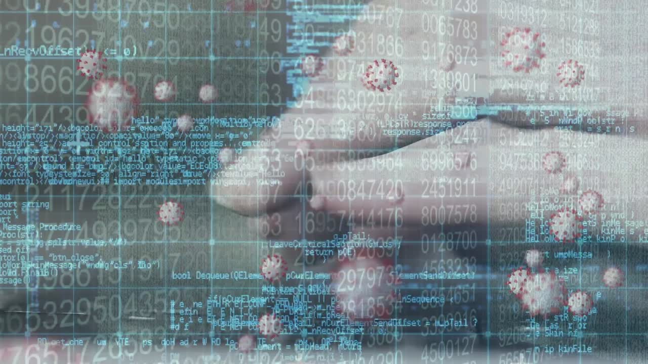 코로나 19 세포가 움직이는 디지털 복합 비디오와 사람 타입에 대한 데이터 처리