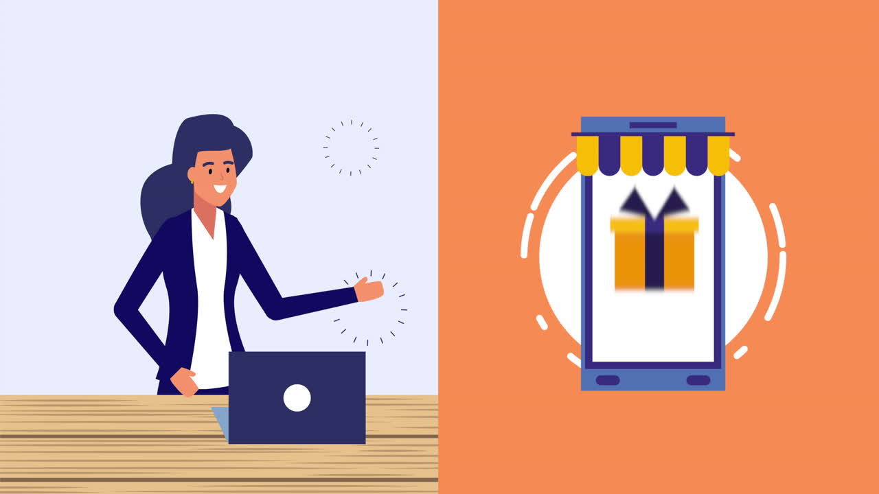 노트북과 스마트폰을 가진 사업가