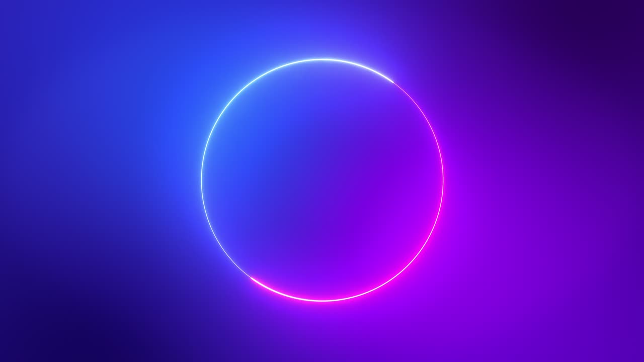 minimalista colorido azul rosa y púrpura círculos de neón fondo de movimiento abstracto.