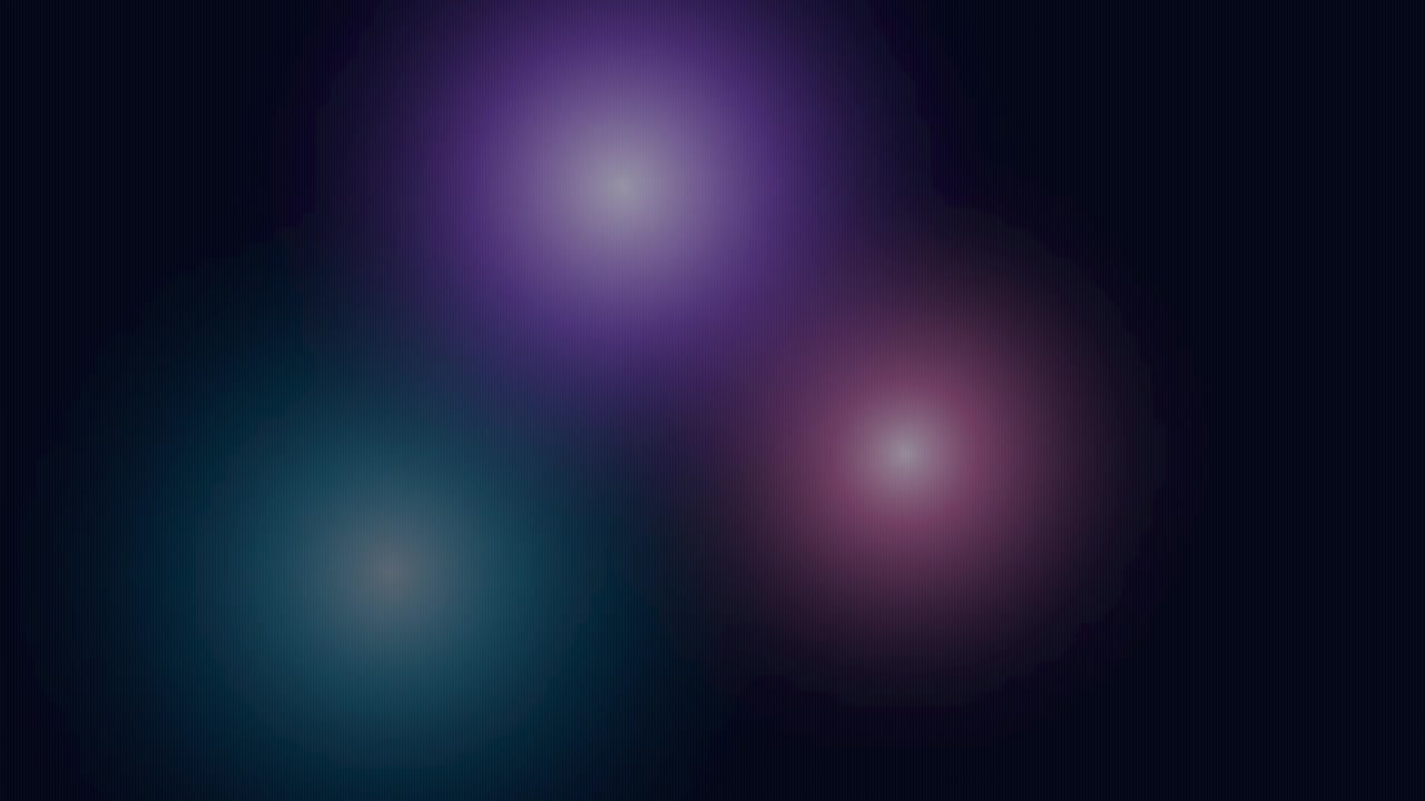 Abstract Motion Background with Glowing Purple and Blue Light Orbs