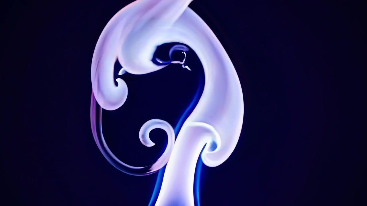 Colorful Abstract Smoke and Fluid Patterns Swirling on a Black Background