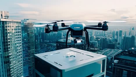 drone delivery in a modern city