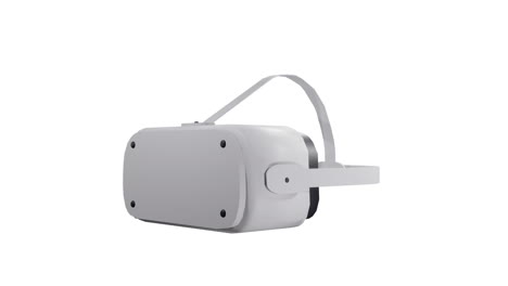 animación del auricular vr girando sobre un fondo blanco
