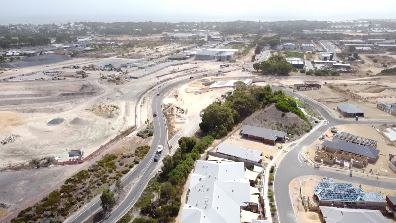 tilt, revela imágenes aéreas de parte de la ciudad de perth en australia