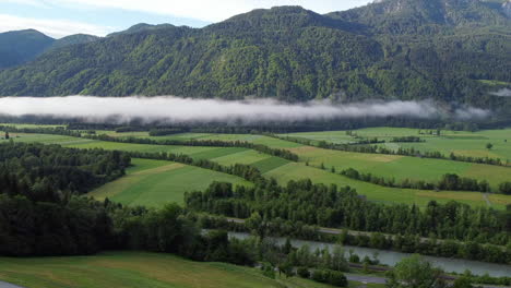 the austrian landscape seen from the air