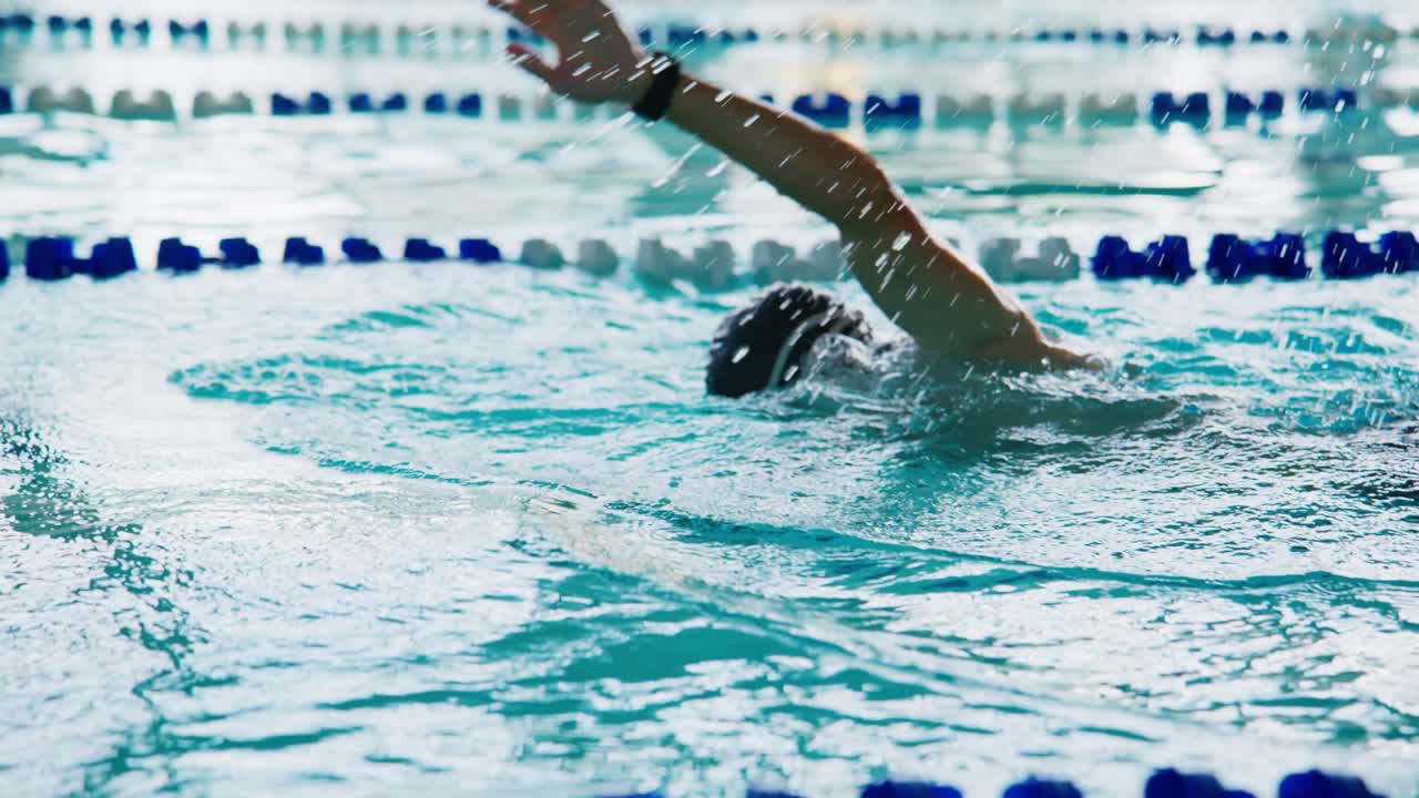 Dynamic Swimming Action Revealed in Two Frames: Capturing the Essence of Competitive Swimmers in Motion and the Thrill of Aquatic Sport Performance