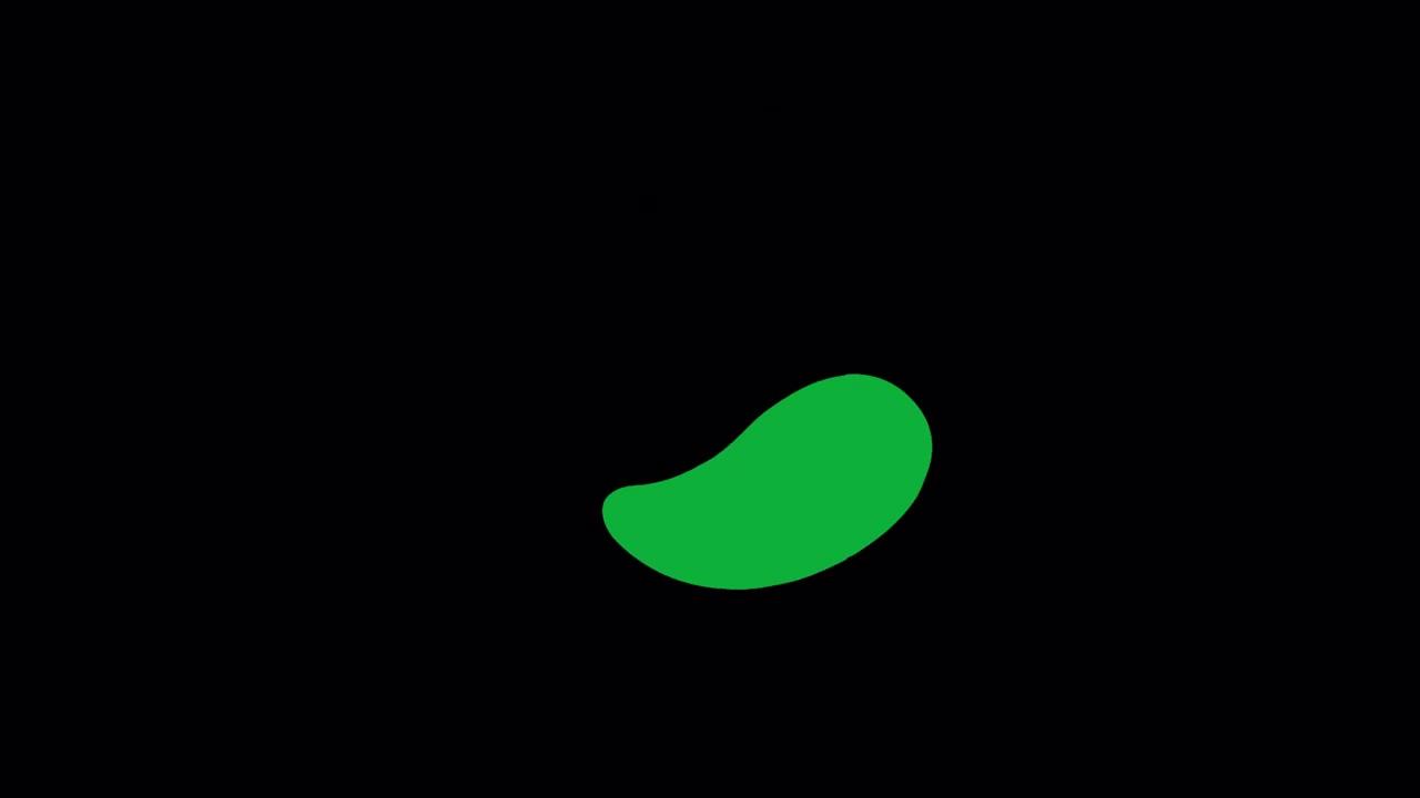 Green Liquid Blob Expanding and Filling the Screen