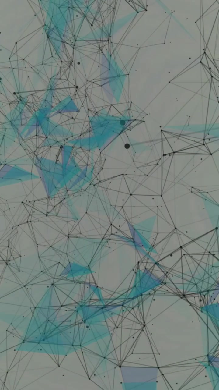 Animation of network of connections data processing on white background