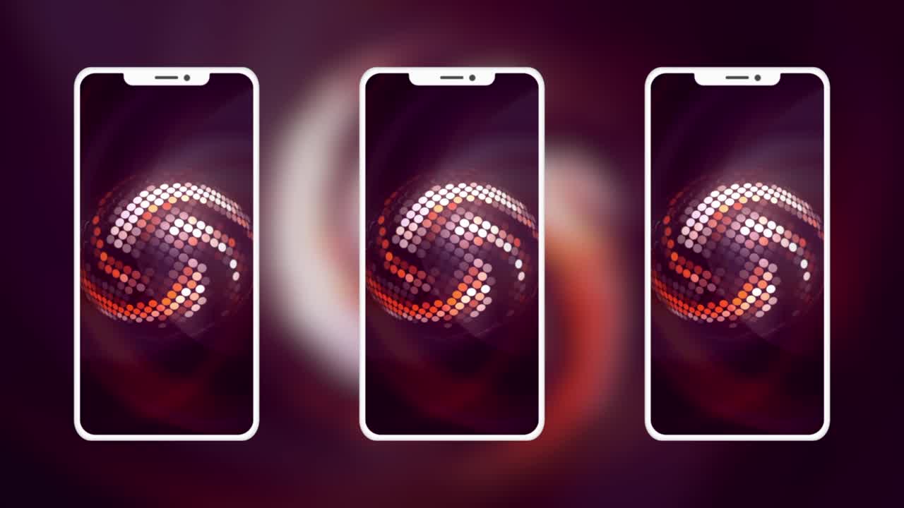 빛나는 색으로 3d 추상적인 구체 배경