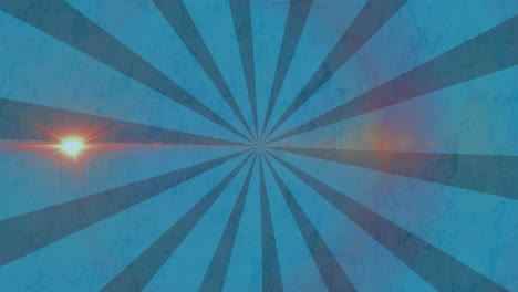 animation of glowing lights over blue stripes spinning