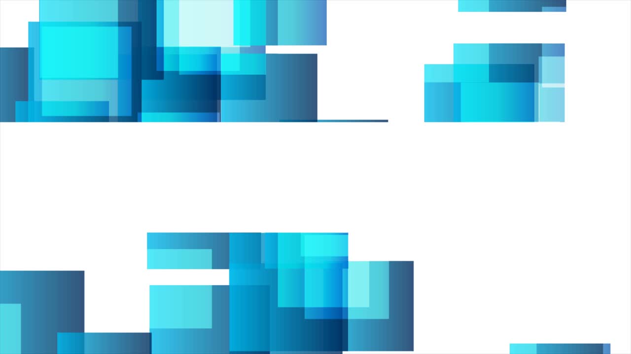 Blue squares abstract tech geometric minimal motion background