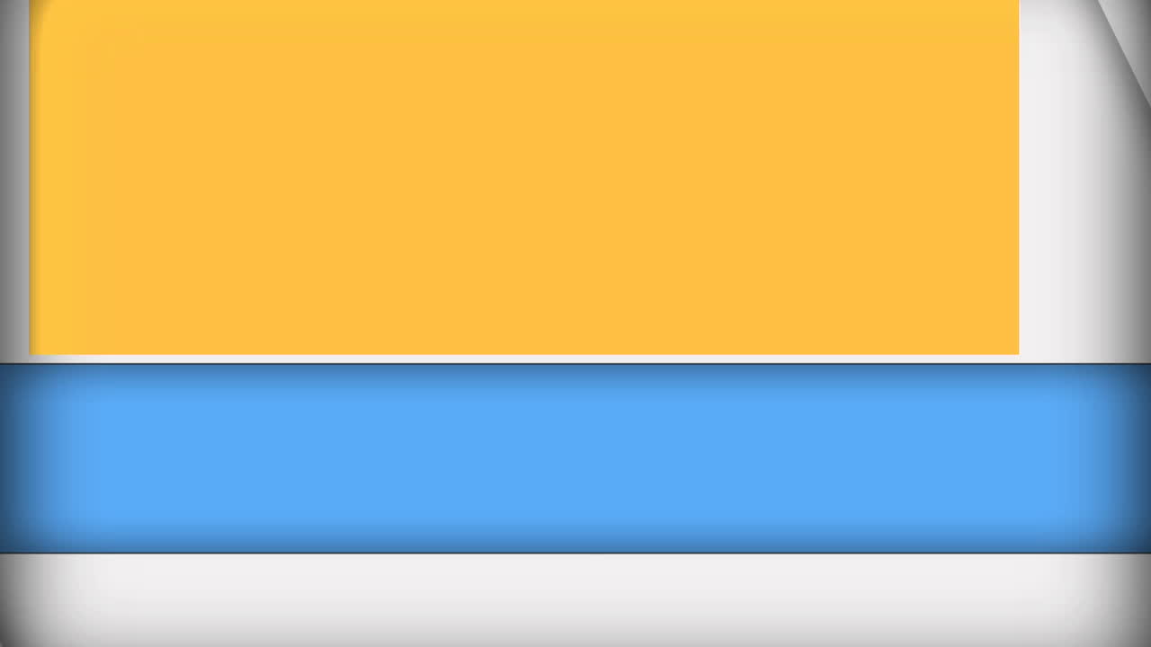 animación digital del efecto de forma azul abstracta contra un fondo amarillo