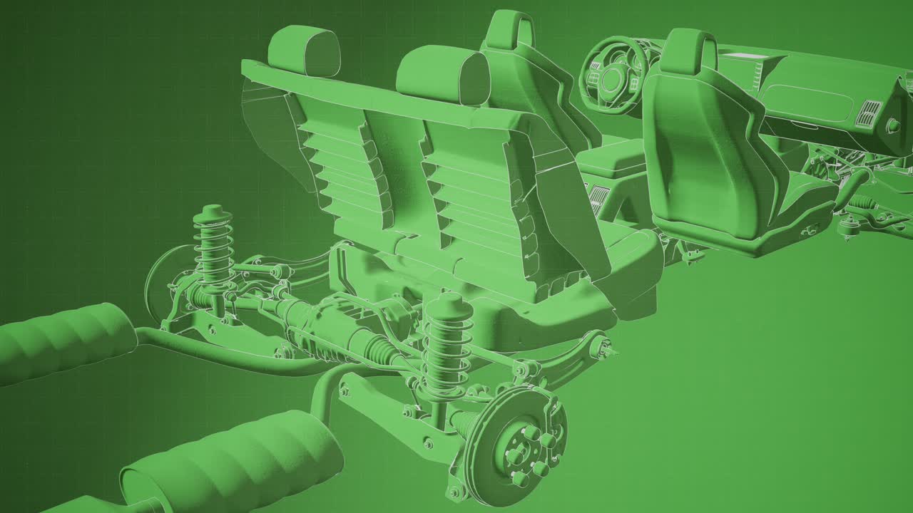 자동차에서 볼 수 있는 엔진과 다른 부분