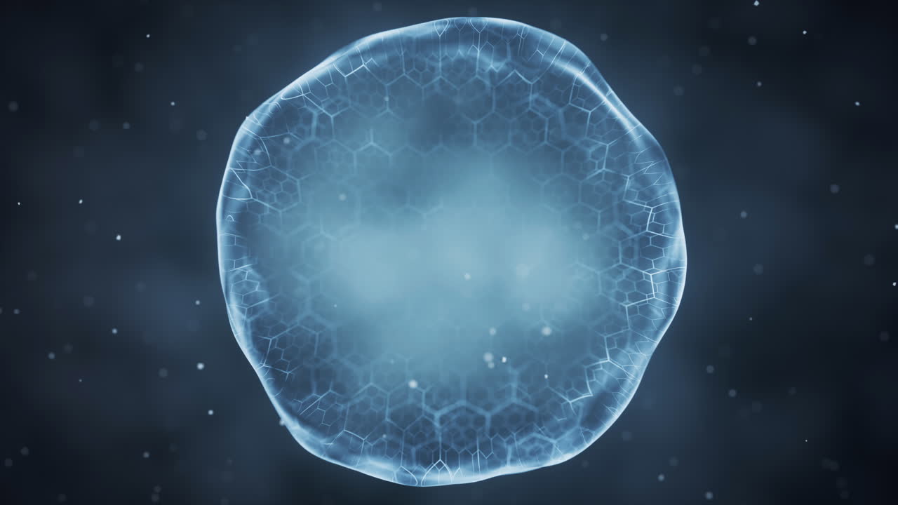 Soft thin film with hexagon pattern, 3d rendering.