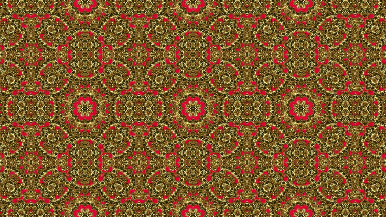 Sfondo decorativo astratto e ornato in loop 3D. Caleidoscopio ipnotico e di tendenza, di colore blu