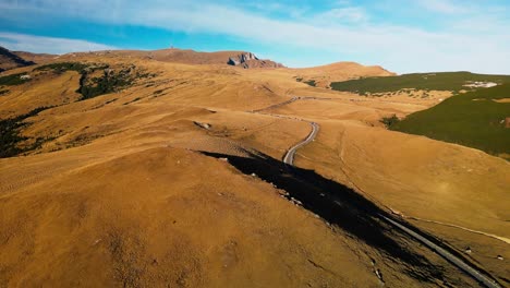 aerial prahova valley mountains romania drone landscape view of scenic planet earth