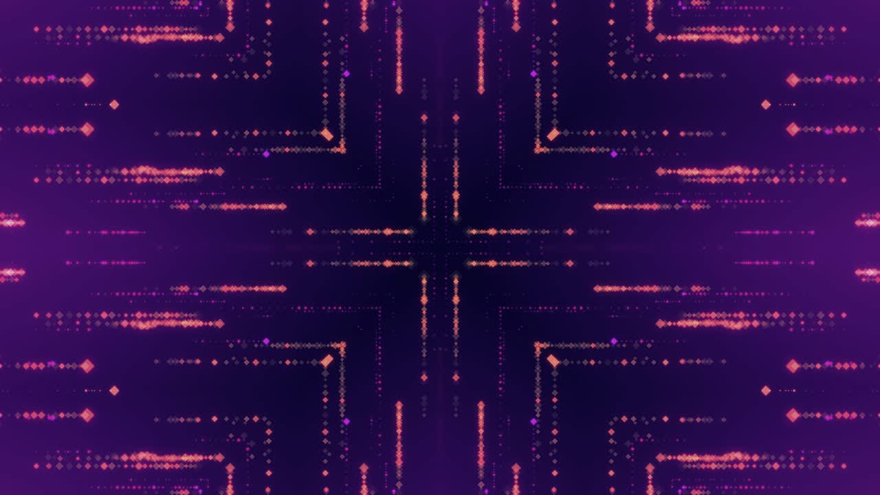 Purple abstract light symmetrical pattern background for VJ loop.