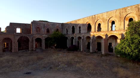 panoramic approach to the ruins of the monastery of the friars in carmona, sevilla