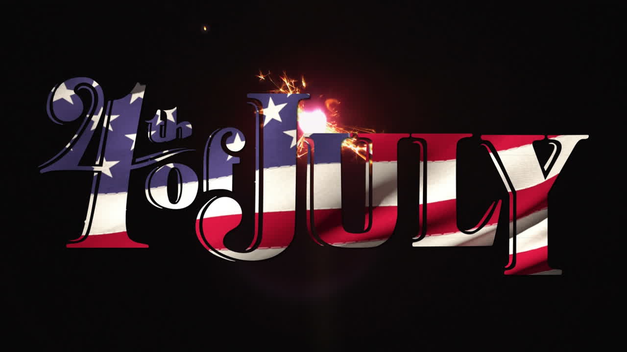 7월 4일 텍스트와 반 ⁇ 이는 미국  ⁇ 발