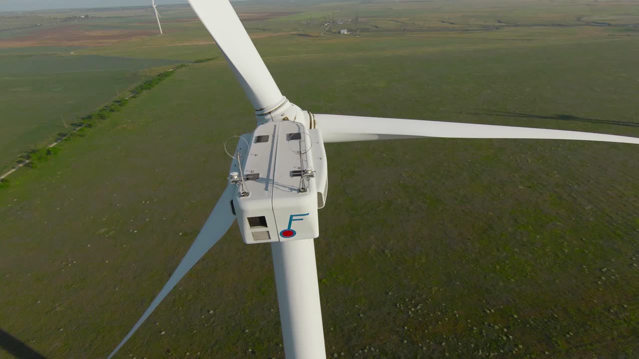 풍력 터빈 클로즈업 뷰