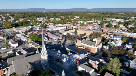 aerial tilt up shippensburg pennsylvania skyline