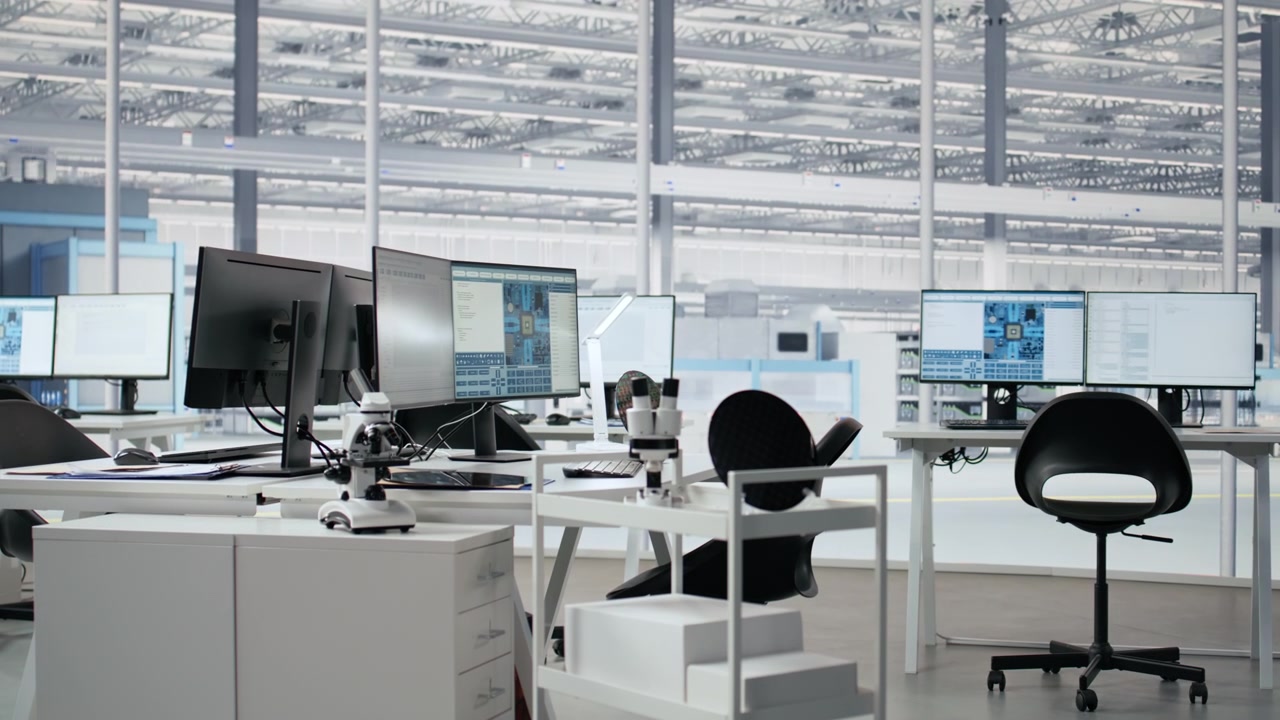 Empty Modern High-Tech Research and Development Office
