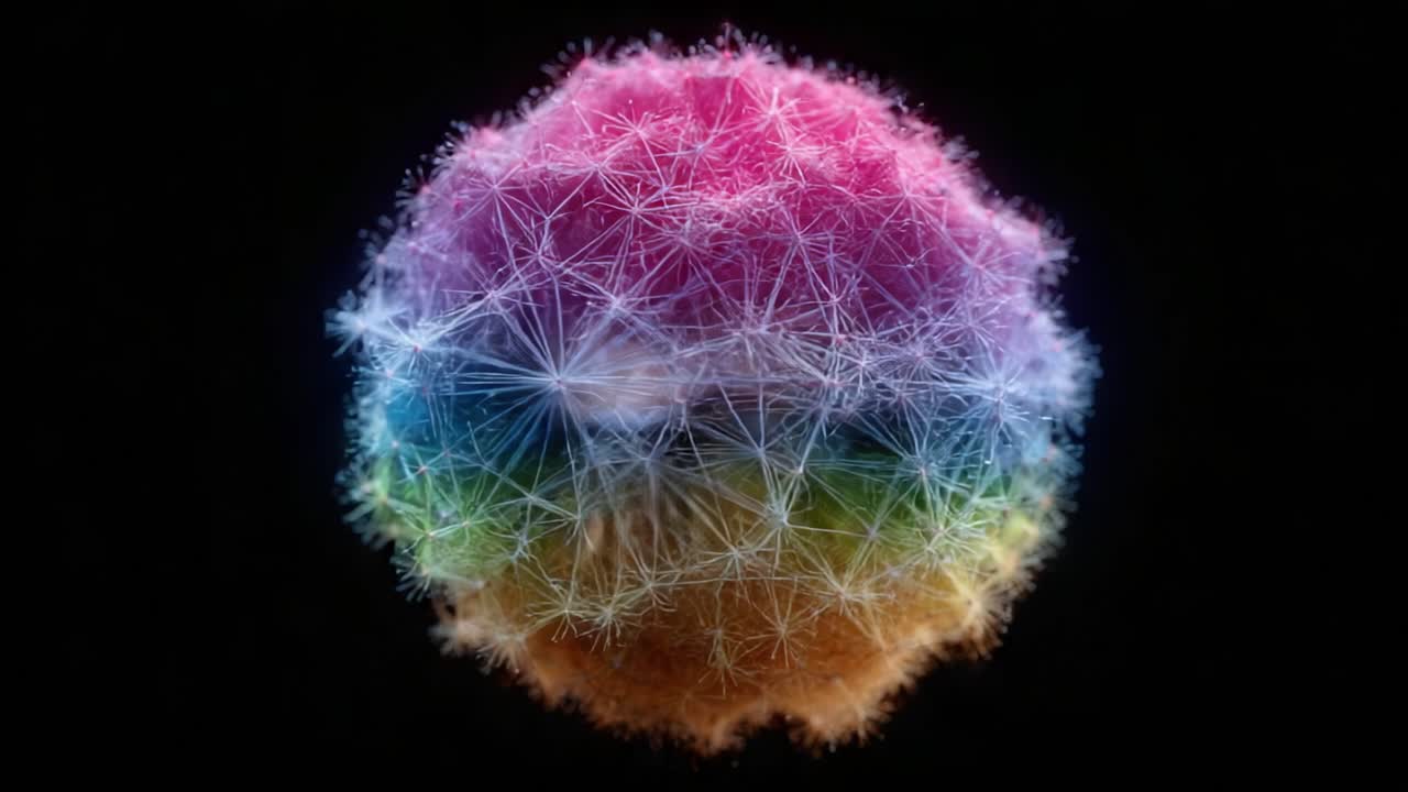 A Stunning Abstract Visualization of a Colorful Globe with Intricate Patterns and Textures Emanating from Its Core, Evoking a Sense of Wonder and Creativity