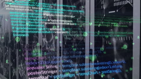 Animation-Der-Computersprache-über-Verbundenen-Punkten-Auf-Datenserversystemen-Im-Serverraum