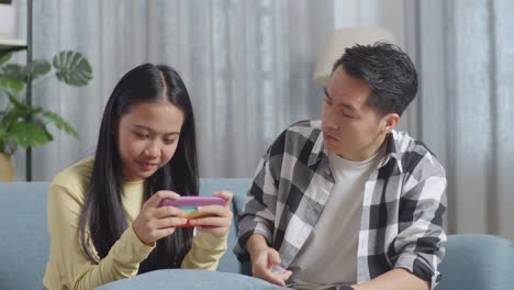 father and daughter having a conversation