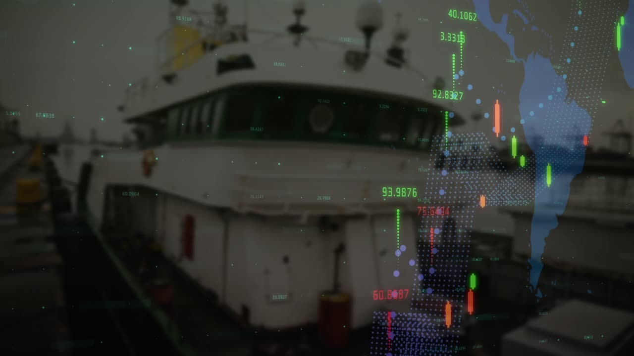 포트 상의 데이터 처리의 애니메이션