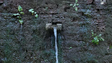 viejo manantial de agua hecho de piedra