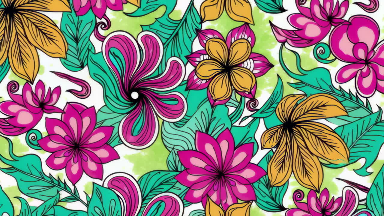 patrón floral vibrante