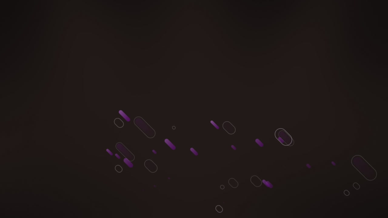 Animation of moving purple trails of light on black background