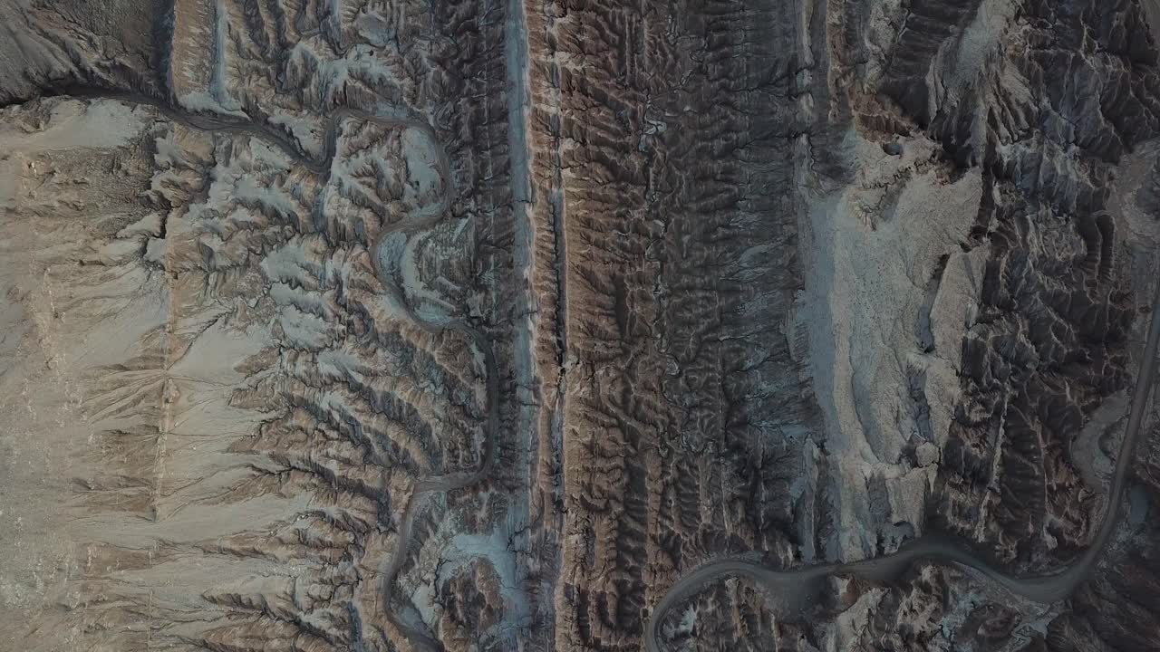 Another Planet Aerial Scenery on Earth, High Angle View of Atacama Desert Dry Landscape, Chile