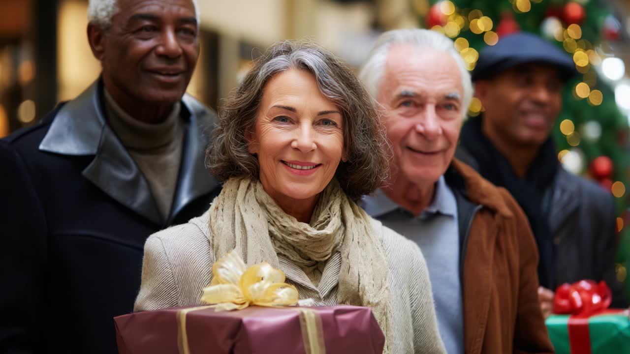 Warm Embrace of Friendship: A Joyful Celebration Captured in the Moment with Friends Embracing the Spirit of Giving and Togetherness, Smiles Abound as They Share Gifts and Memories This Holiday Season