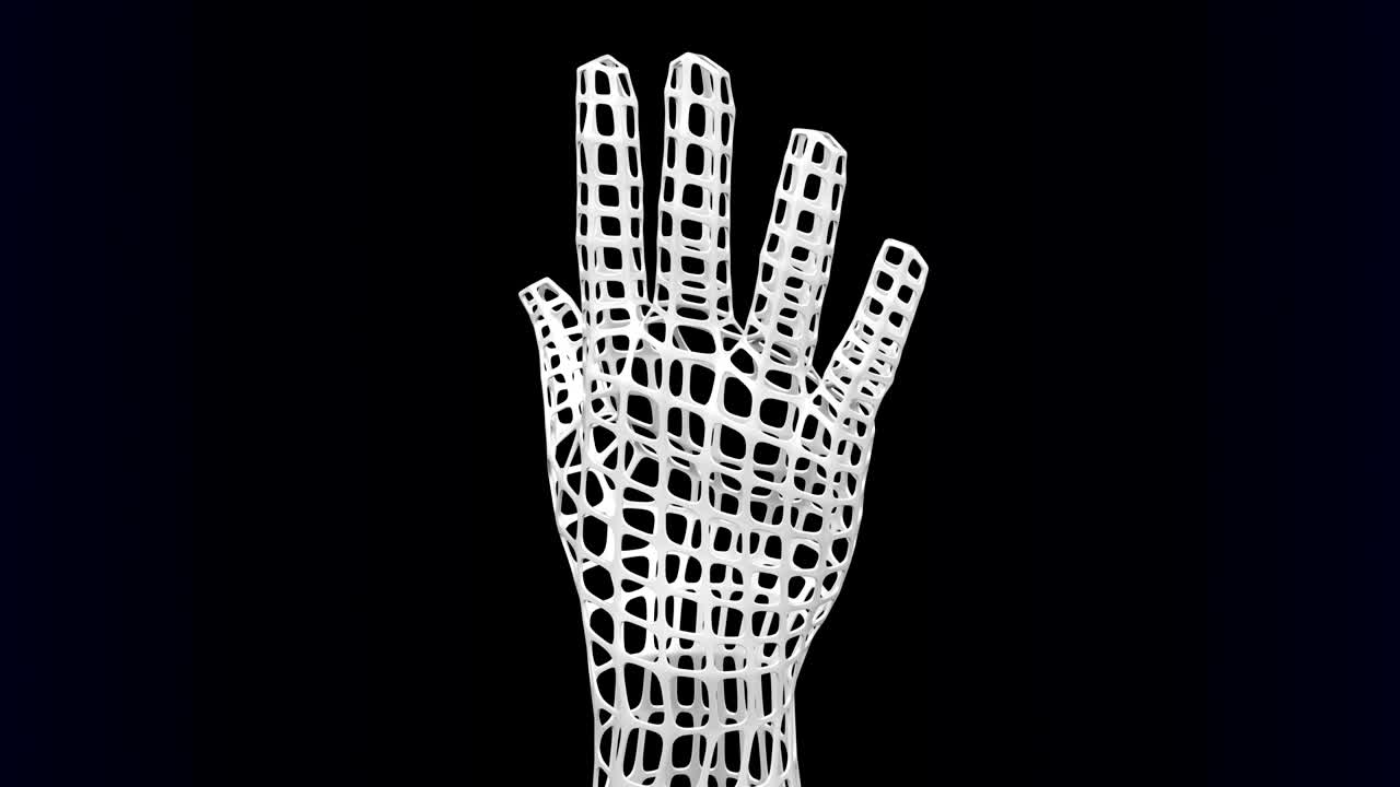 Artificial hand turn around.