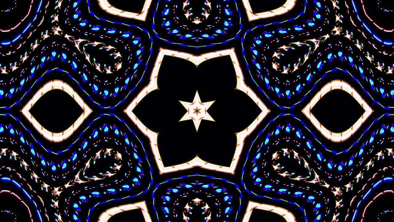 line wave motion, colorful,on a black background