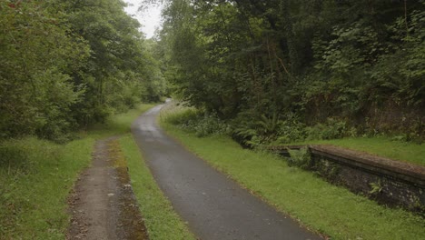 wide shot of cynonville station cycle path