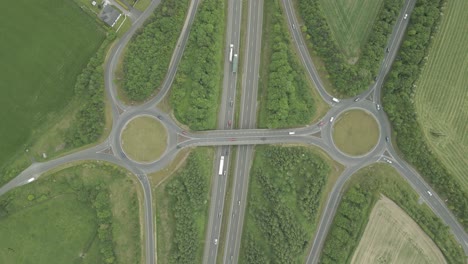 Rotonda-En-Forma-De-Estrella-En-La-Autopista-N7-County-Laois-Portlaoise-Irlanda