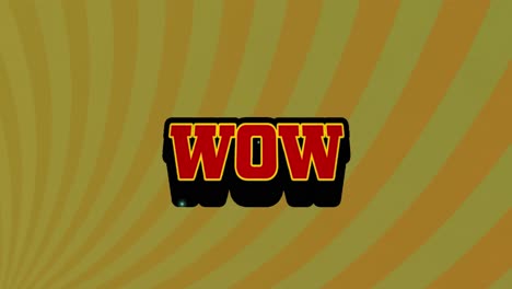Animation-of-wow-text-over-spinning-stripes-pattern