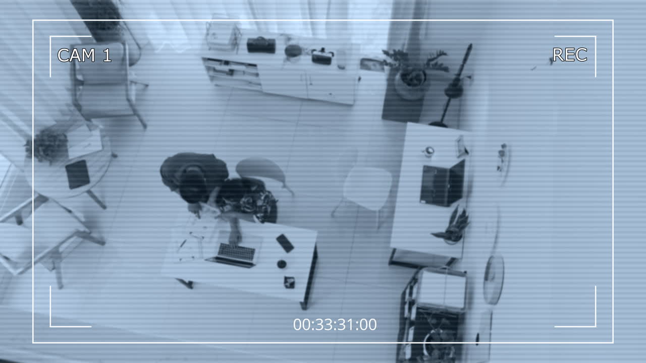 Colleagues Working on Project in Office of Startup Company CCTV