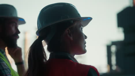 construction professionals on site wearing safety gear
