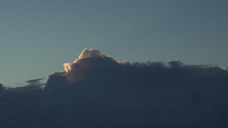 clouds dense clear skyline blue sky before sunrise time-lapse nature