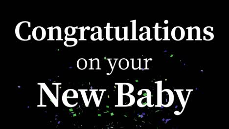 congratulations on your new baby message text animation motion graphics