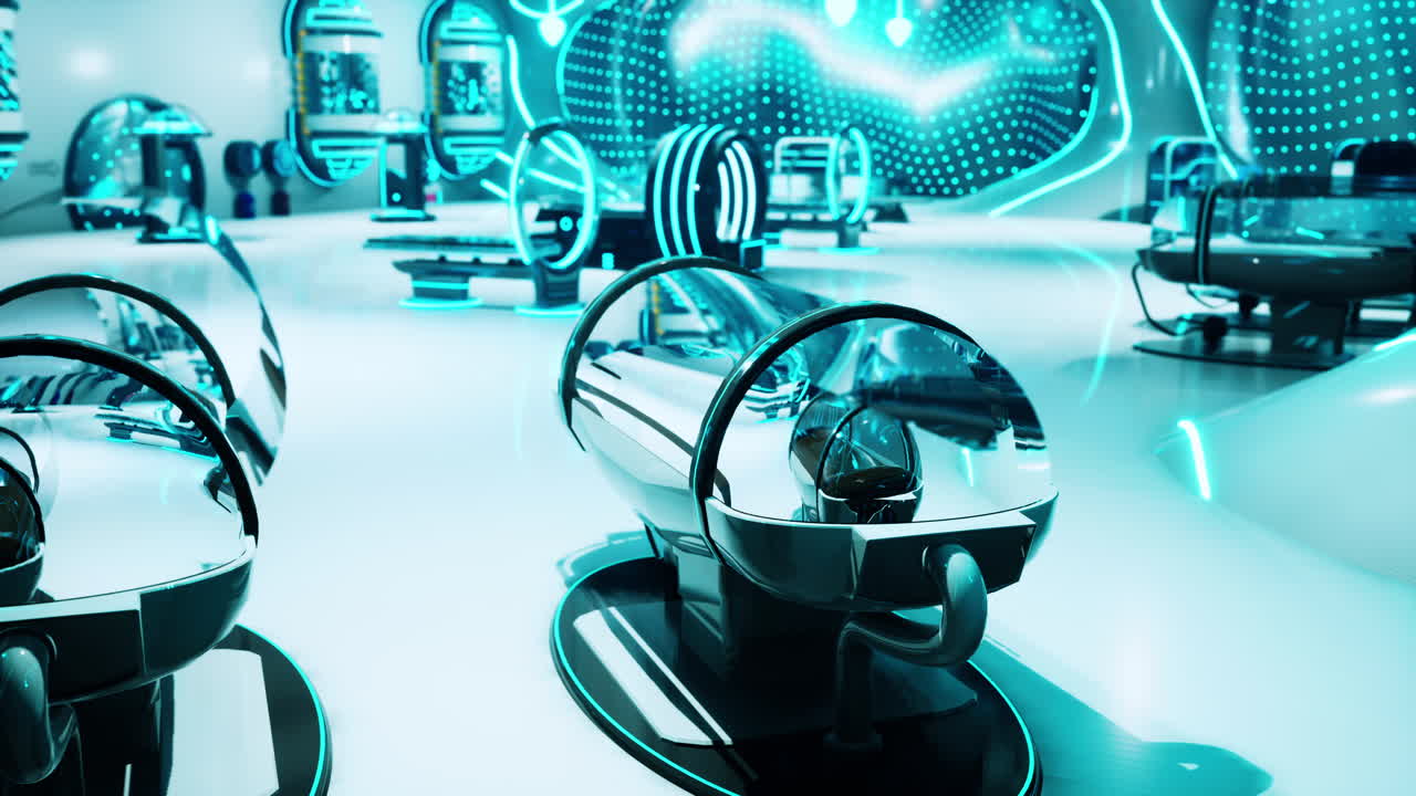 첨단 기술 장비를 갖춘 미래의 의료 시설