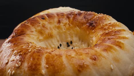 close-up of uzbek bread (yashmak)