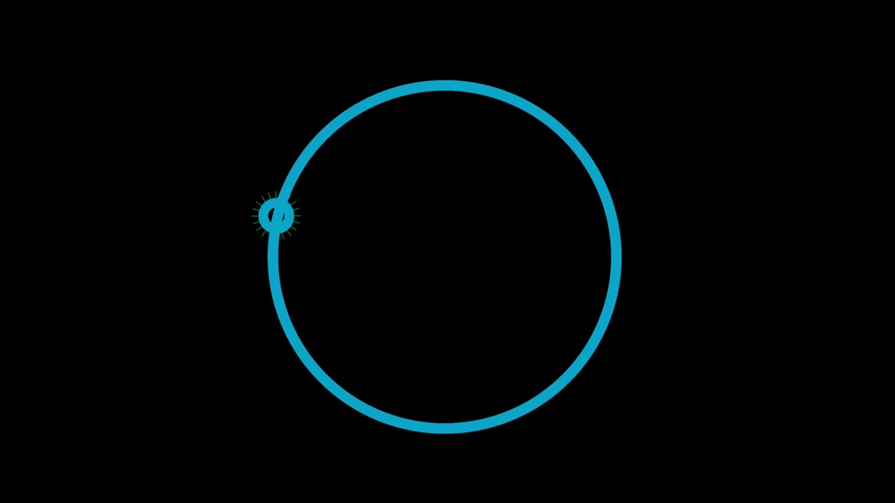 Animation colorful geometric shape isolate floating on black background.